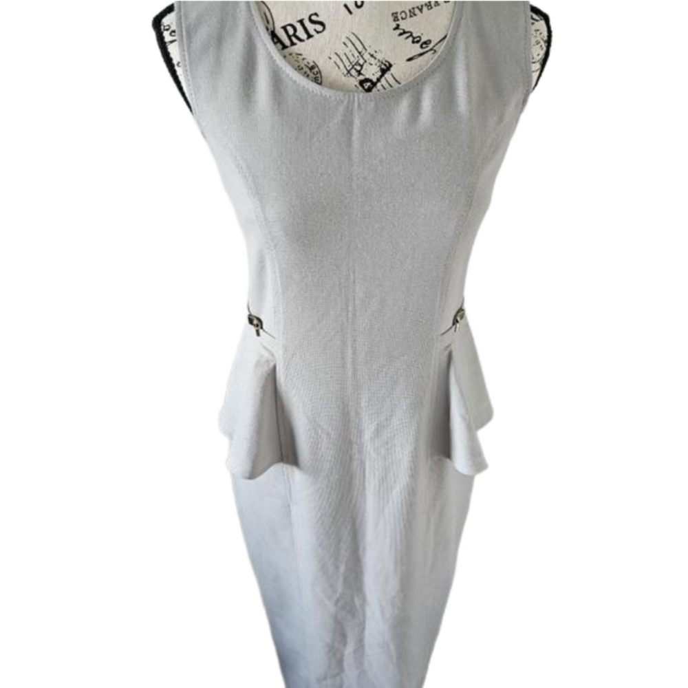 ๐จ๐ต Nathalie Chaize pencil midi dress beige size 36 EU ๐จ๐ต - Picture 7 of 10